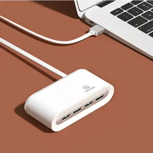 USAMS Adapter HUB 4xUSB 2.0biały/white SJ238FX01 (US-SJ238)