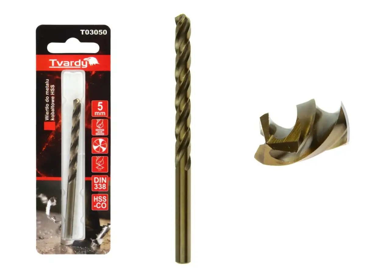 HSS Koobalt M35 Puur, 3 soont, 5 mm
