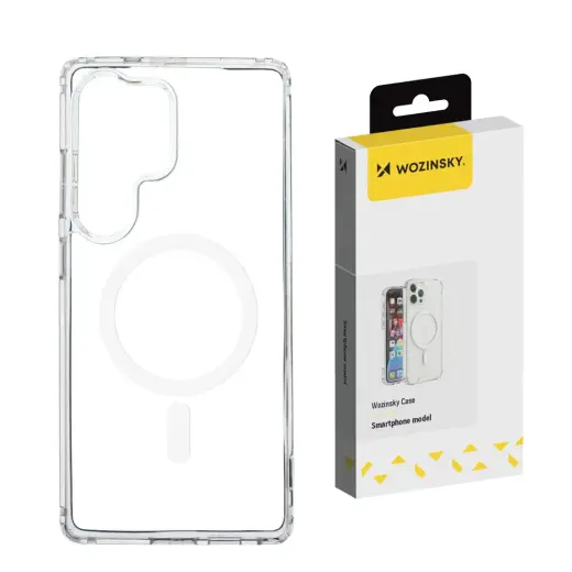 Wozinsky Ultra Clear telefono dėklas su MagSafe palaikymu Samsung Galaxy S25 (S931) skaidrus