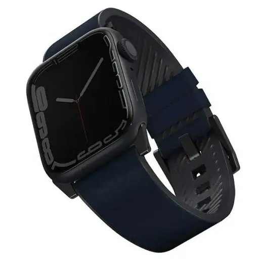 UNIQ Straden išmaniojo laikrodžio dirželis Apple Watch (42/44/45/49 mm) | odinis | mėlynas