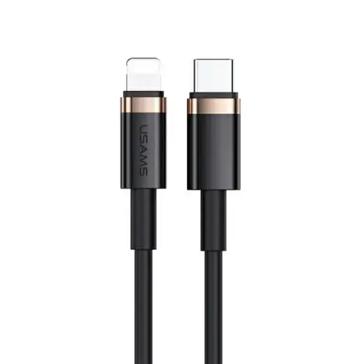 USAMS U63 SJ484USB01 data transfer and charging cable | USB-C to Lightning | 20W | 1.2m | black, white