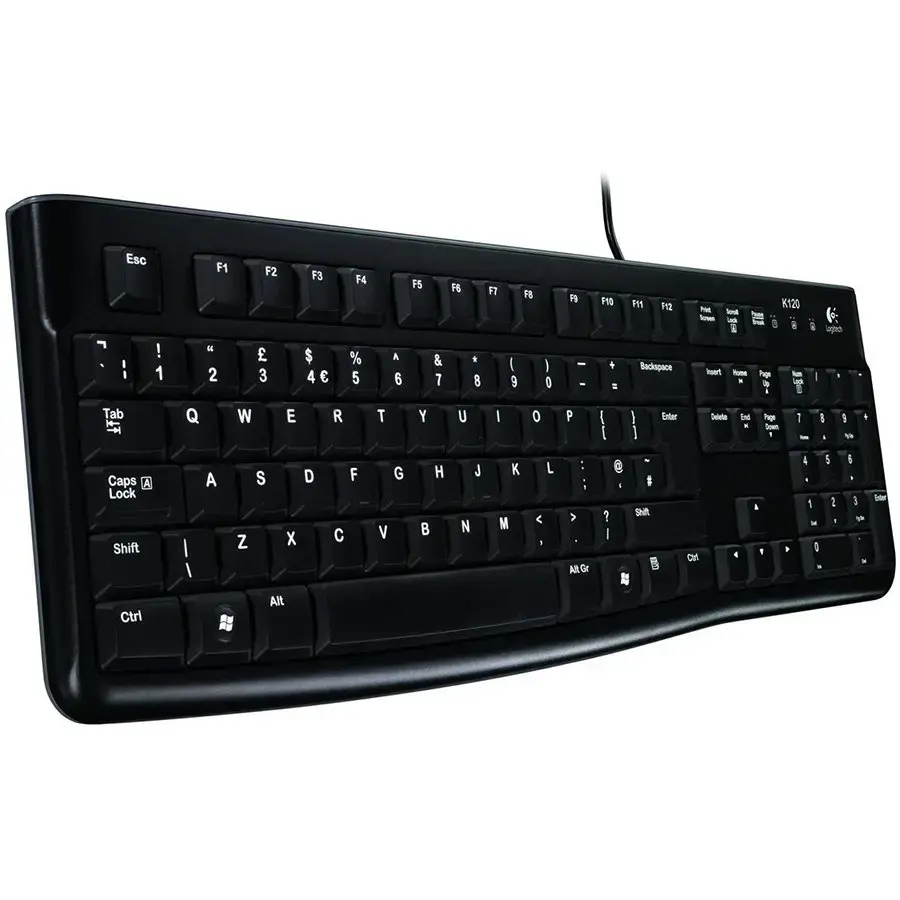 LOGITECH K120 Corded Keyboard - BLACK - USB - EST