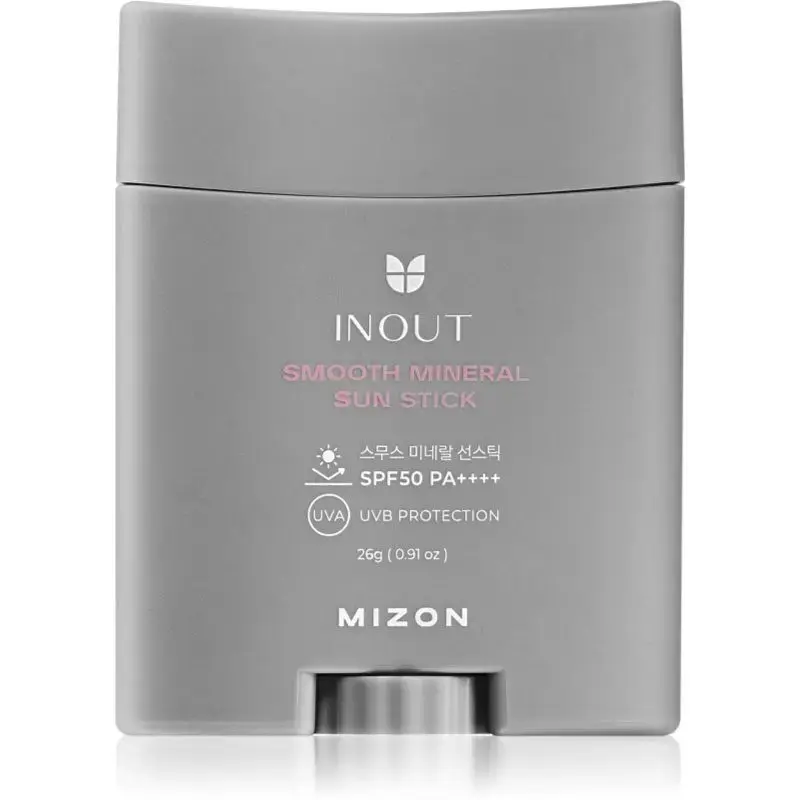 Mizon Inout Smooth Mineral Sun Stick Protective Mineral Cream for Face and Sensitive Areas in a Stick SPF 50+ 26 G
