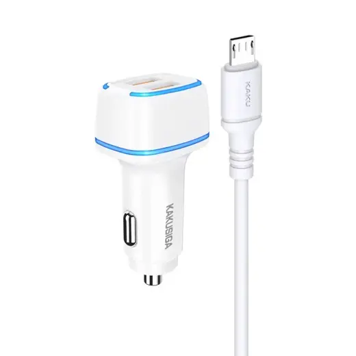 KAKU KSC-528 Shengyu car charger | 14W | USB-A | with Micro USB cable included | white