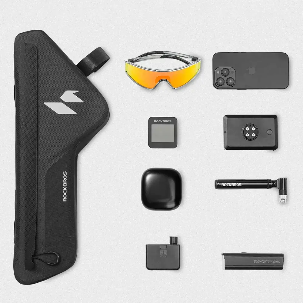 Torba rowerowa Rockbros AS-152 na dolną rurę wodoodporna 1,9 l - czarna
