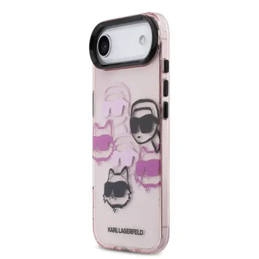 Karl Lagerfeld IML Multi K&CH Heads чехол для телефона iPhone 17 Air розовый