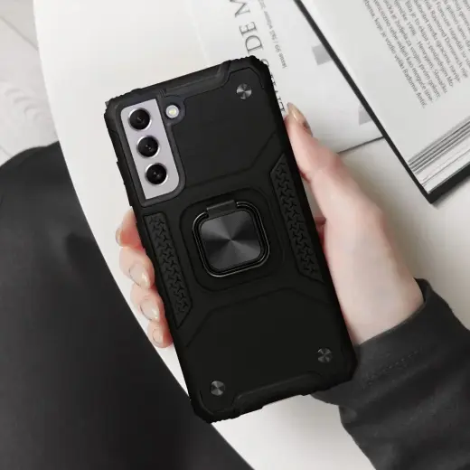 Nitro telefoni ümbris alusega Samsung Galaxy A07 4G (A075) must
