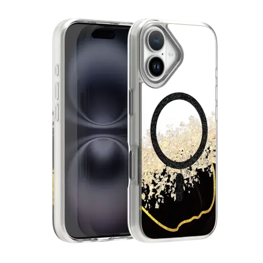 Epoxy Mag telefono dėklas su MagSafe palaikymu iPhone 17 juodas