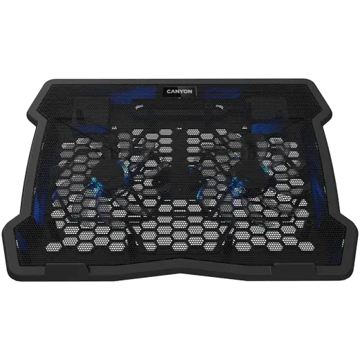 CANYON NS03, Cooling stand dual-fan with 2x2.0 USB hub, support up to 10”-15.6” laptop, ABS plastic and iron, Fans dimension:125*125*15mm(2pcs), DC 5V, fan speed: 800-1000RPM, size:340*265*30mm, 435g