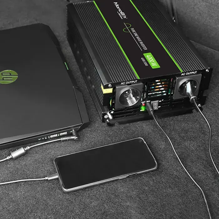 Qoltec Pure Sine Wave Inverter Monolith | 2000W | 4000W | 24V to 230V