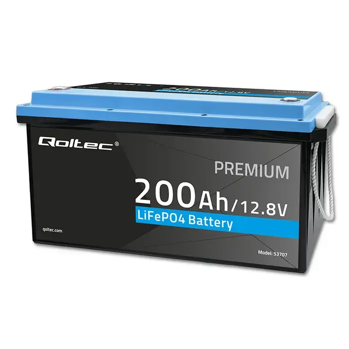 Qoltec LiFePO4 lithium iron phosphate battery | 12.8V | 200Ah | 2560Wh | BMS