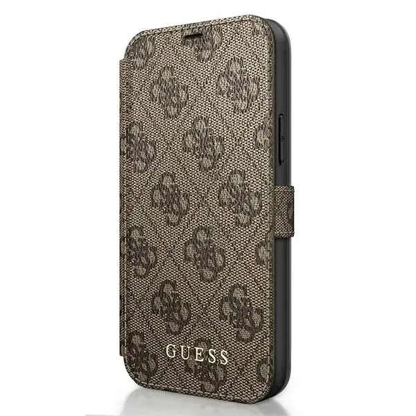 Guess GUFLBKSP12L4GB iPhone 12 Pro Max 6,7" brązowy|brown book 4G Charms Collection