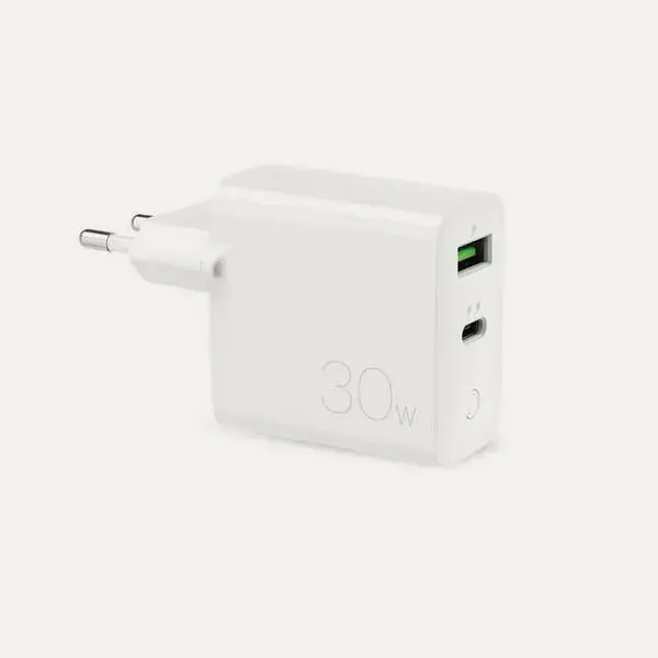 Puro Ład. siec. Mini FAST 1xUSB+1xUSB-C 30W biały|white FCMTCUSBAC30WPDWHI