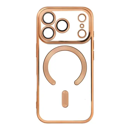 Electro Mag telefono dėklas su MagSafe palaikymu iPhone 17 Pro auksinis