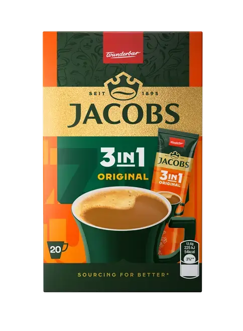 Kafijas dzēriens Jacobs 3in1, 252g (20x12.6g)