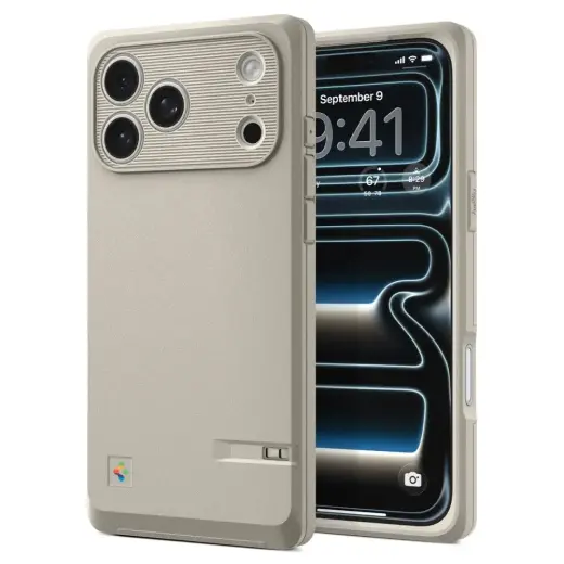 Spigen Classic LS telefono dėklas su MagSafe palaikymu iPhone 17 Pro Max pilkas