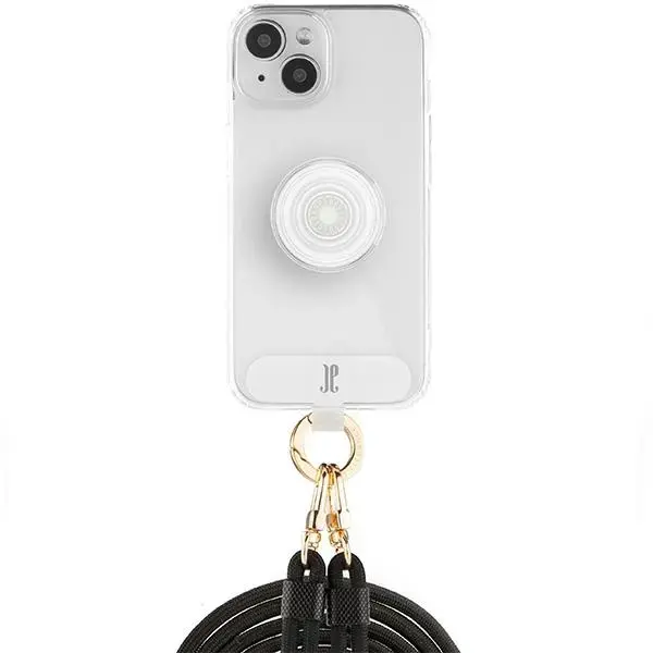 Just Elegance 3in1 PopGrip maciņš ar statīvu telefonam iPhone 15 caurspīdīgs