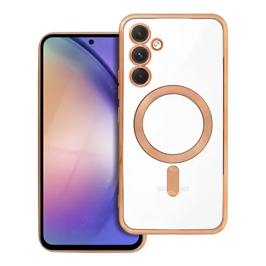 Electro Mag telefono dėklas su MagSafe palaikymu Samsung Galaxy A54 (A546) auksinis