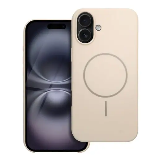 Premium Glossy Mag telefono dėklas su MagSafe palaikymu iPhone 16 Plus baltas