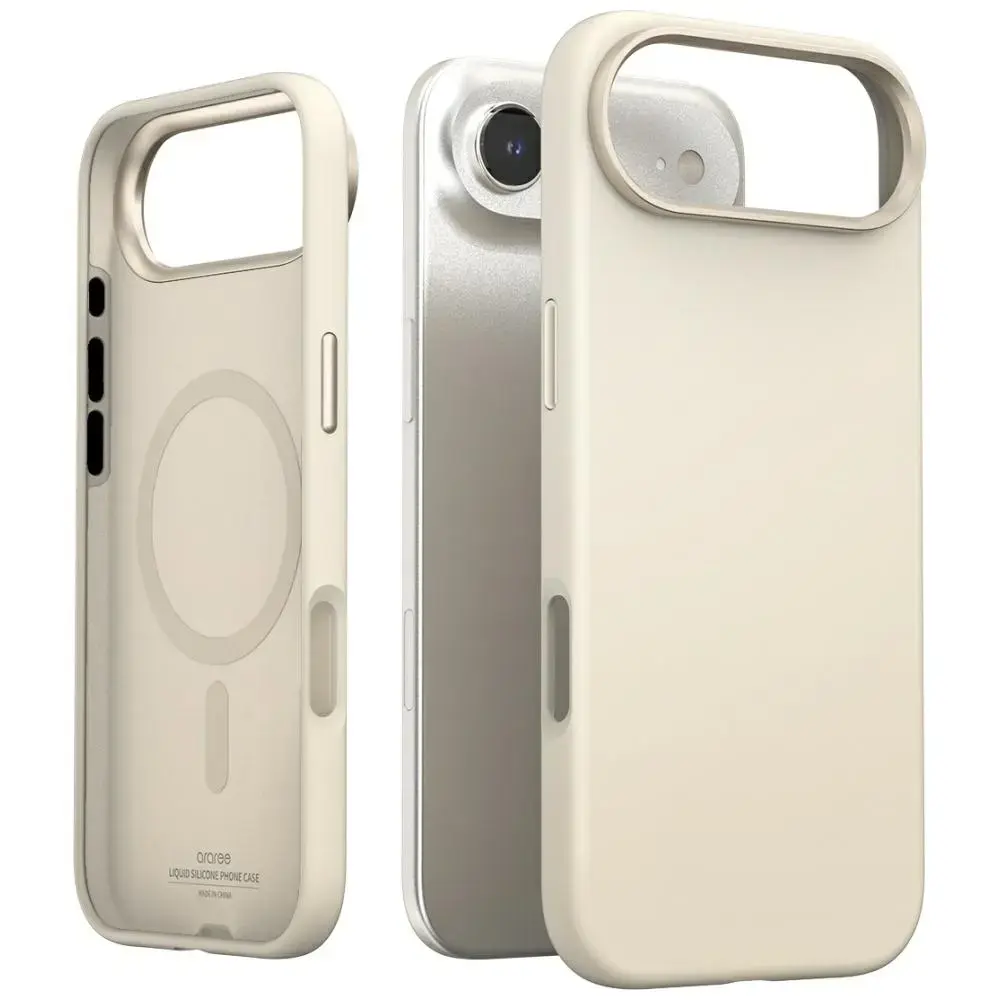 Araree Typo Skin M maciņš ar MagSafe atbalstu telefonam iPhone 17 Air bēšs