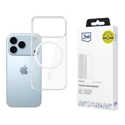 3mk Clear MagCase Case for Apple iPhone 17 Pro Max - Transparent
