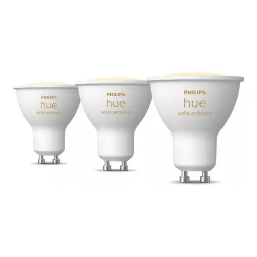 Philips Hue LED Lamps White Ambiance GU10 400lm 3pack (929003666703)