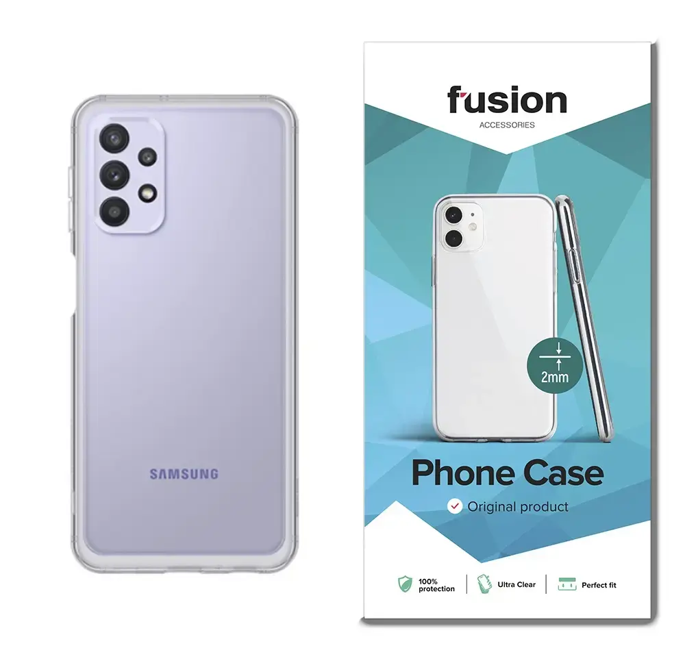 Fusion ultra clear series 2 mm silikona aizsargapvalks Samsung A325 Galaxy A32 4G caurspīdīgs (EU Blister)