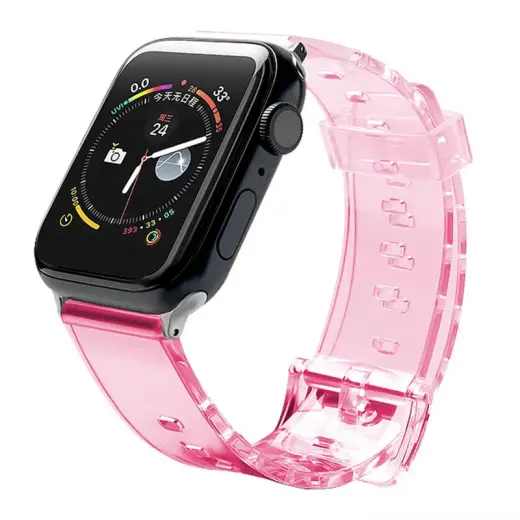 Fusion Accessories Fusion Light viedpulksteņa siksniņa priekš Apple Watch 2/3/4/5/6/7/SE (42/44/45 mm) | silikons | sarkana