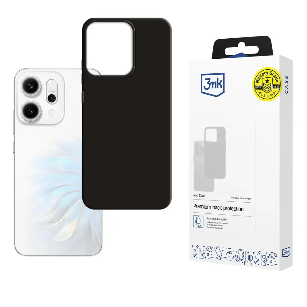 3mk Matt Case for Oppo Reno 14 - Black