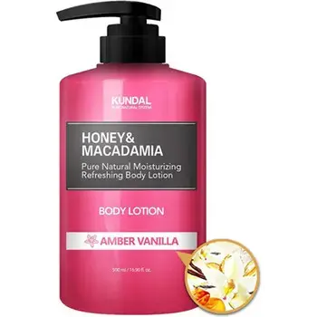 KUNDAL Honey & Macadamia Amber Vanilla Body Lotion - Vyživující tělové mléko 500ml