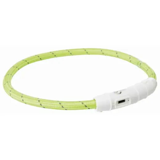 Mirgojoša kaklasiksna suņiem – Trixie Flash light ring USB, M–L: 45 cm/ø 7 mm