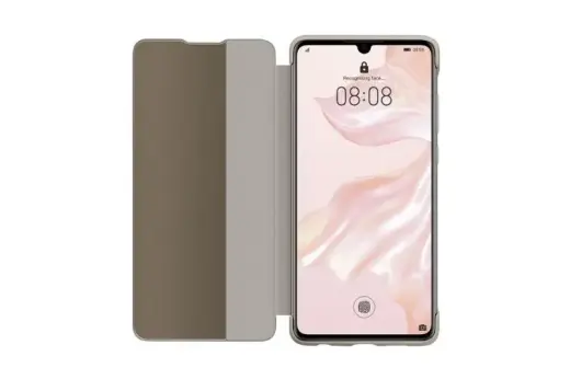 Huawei Original S-View Case Khaki for Huawei P30