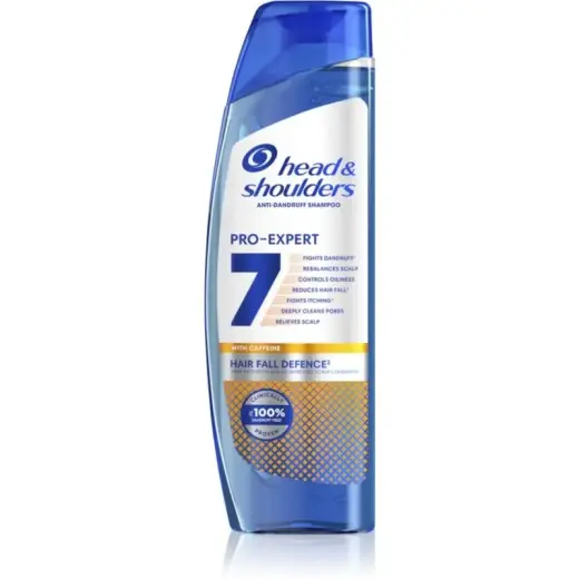 Head & Shoulders Pro-Expert 7 Hair Fall Defense Anti-dandruff and Anti-hair Loss Shampoo with Caffeine 250 Ml