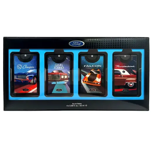Set Ford: Cougar, Eau De Toilette, For Men, 20 ml + Falcon, Eau De Toilette, For Men, 20 ml + Gran Torino, Eau De Toilette, For Men, 20 ml + Thunderbird, Eau De Toilette, For Men, 20 ml