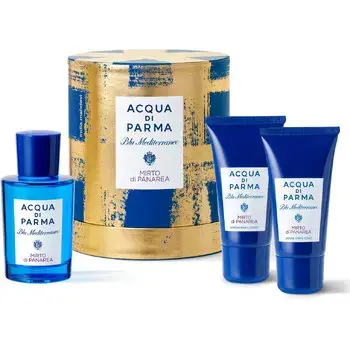 Acqua di Parma Blu Mediterraneo - Mirto di Panarea Dāvanu komplekts EDT 100 ml, dušas želeja 75 ml un ķermeņa losjons 75 ml