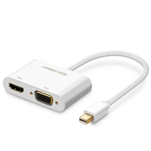 Ugreen HDMI | VGA - mini DisplayPort adapter 4K@30 Hz Full HD 1080p white (MD108 10427)