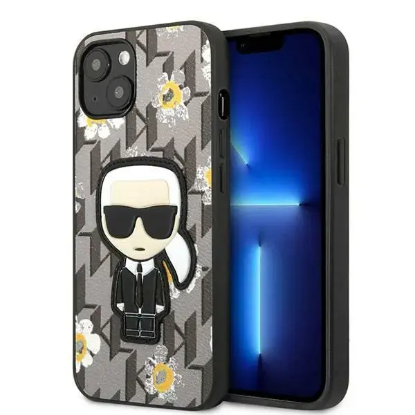 Karl Lagerfeld Ikonik Flower Case for iPhone 13 Grey