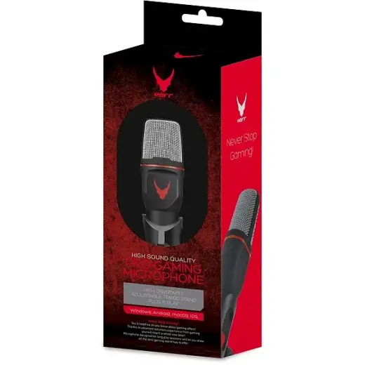 Varr VGMM Microphone For Gaming | Podcasts | Streams Black + Tripod
