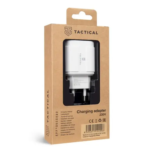 Tactical 13-222 3xUSB-A QC 3.0 3A Travel Charger White