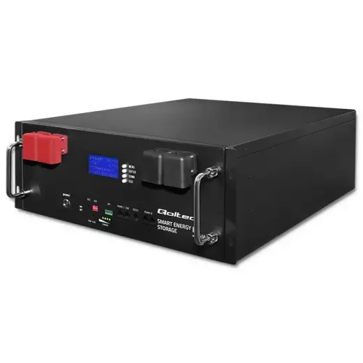 Qoltec Stable Energy storage LiFePO4 for RACK |5.12kWh | 51.2V | 100Ah | BMS| LCD
