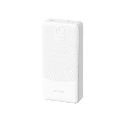 Dudao K10 ārējais akumulators (powerbank) | 10000 mAh | 12W | USB-C, USB-A | balts