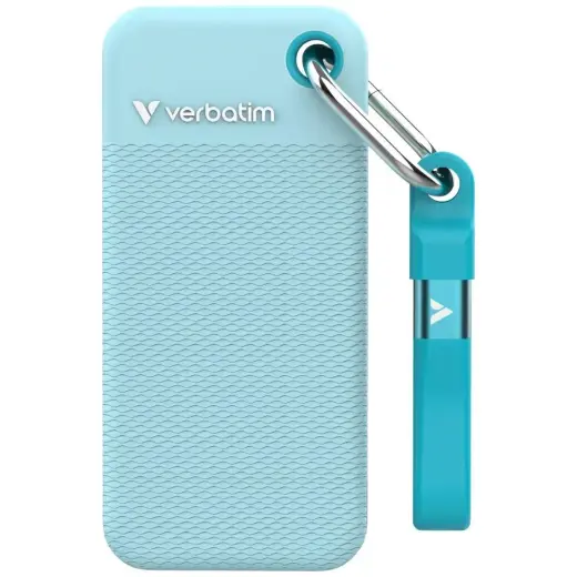 External Drive Verbatim Pocket SSD 2TB USB-C 3.2 gen.2 black-polar blue 32325