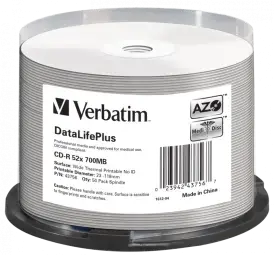 Matricas CD-R Verbatim 700MB 1x-52x DataLifePlus No ID 50 Pack Spindle