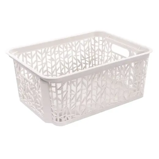Small basket 29X22X12cm Bamboo, white