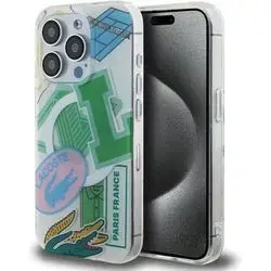 Lacoste LCHMP15LUPAN Hard Case Double Layer Patch telefono dėklas iPhone 15 Pro