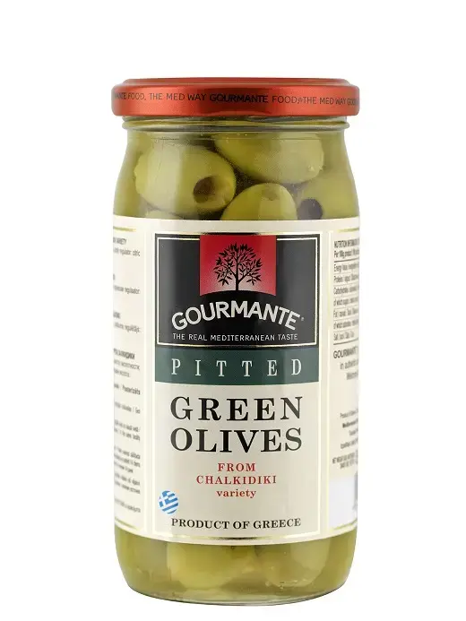 Zaļās olīves bez kauliņiem GOURMANTE, 570ml/360g