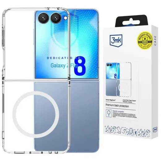 3MK Armor MagCase phone case with MagSafe support for Samsung Galaxy Z Flip 8 (F776) transparent