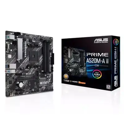 ASUS Mainboard PRIME A520M-A II|CSM - micro ATX - Socket AM4 - AMD A520