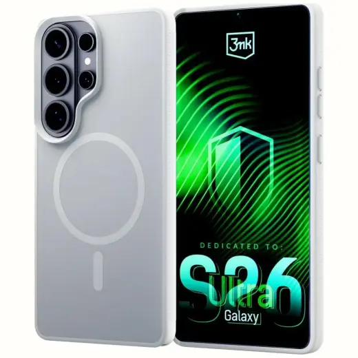 3MK Smoke telefoni ümbris MagSafe toega ja Samsung Galaxy S26 Ultra (S948) valge
