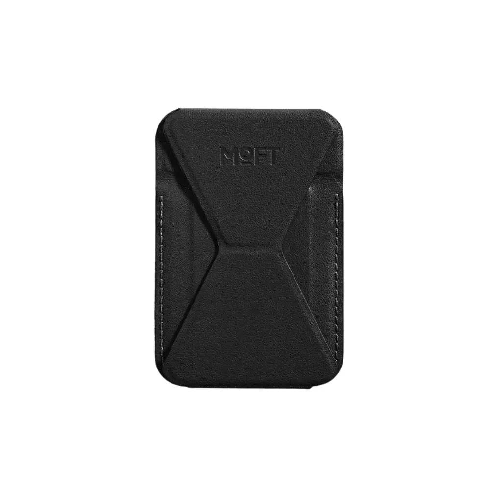 Moft Movas Snap-On MagSafe Magnetic Wallet and Phone Stand black
